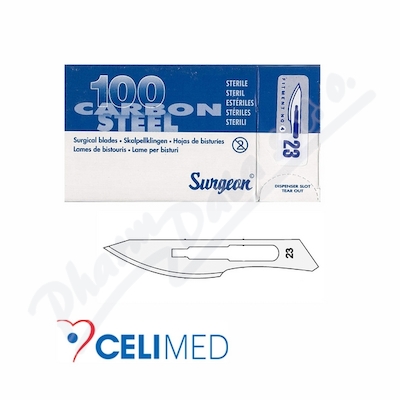 Čepelky skalp.SURGEON č.23 sterilní 100ks