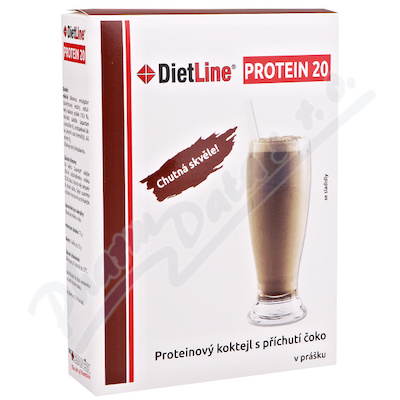 DietLine Protein 20 Koktejl Čoko 3 sáčky