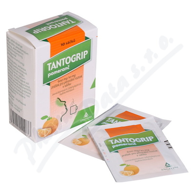 Tantogrip pomeranč 600mg/10mg por.plv.sol.scc.10
