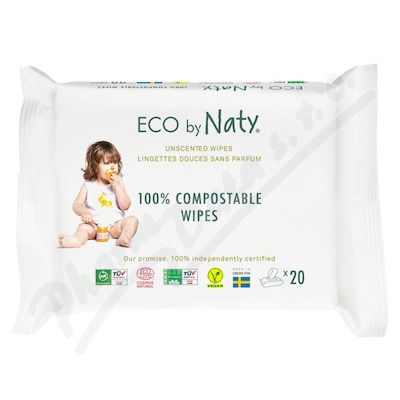 Eco by Naty vlhčené ubrousky bez vůně 20ks