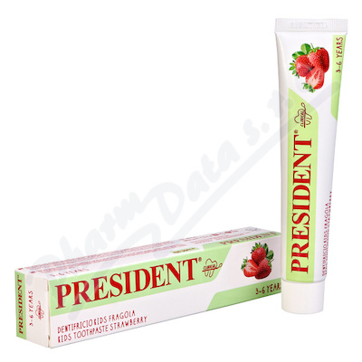 PRESIDENT zubní pasta gel děti 3-6let jahoda 50ml