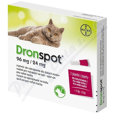 Dronspot 96mg/24mg spot-on velké kočky 2x1.12ml