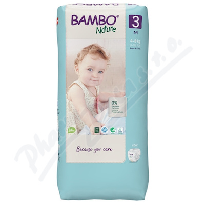 Bambo Nature 3 dětské plenkové kalhotky 4-8kg 52ks