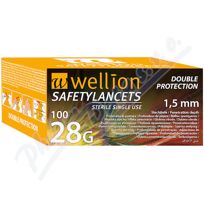 Wellion Safety Lancets jednoráz.bezp.jeh.28G 100ks