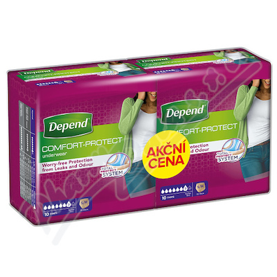 Depend Normal inkont.kalh.ženy Duopack S/M 2x10ks