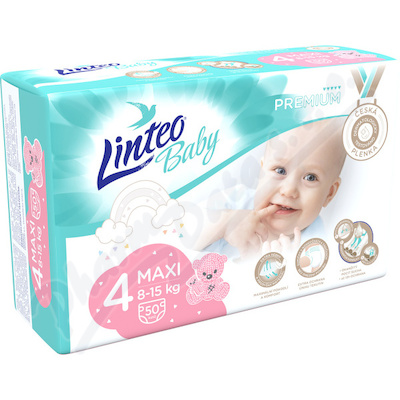 Dětské plenky LINTEO BABY PREMIUM MAXI 8-15kg 50ks