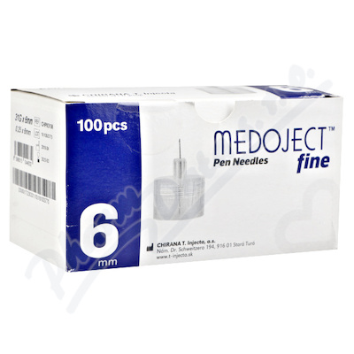 MEDOJECT fine jehly do inzulin.per 31Gx6mm 100ks