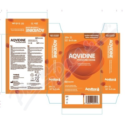 Aqvidine Povidone Iodine 5x5cm 25ks