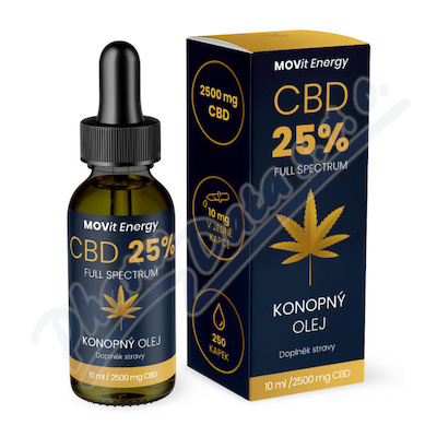 MOVit CBD 25% Full Spectrum konopný olej 10ml