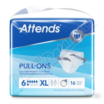 Kalhotky absorpční Attends Pull-Ons Plus 6 XL 16ks