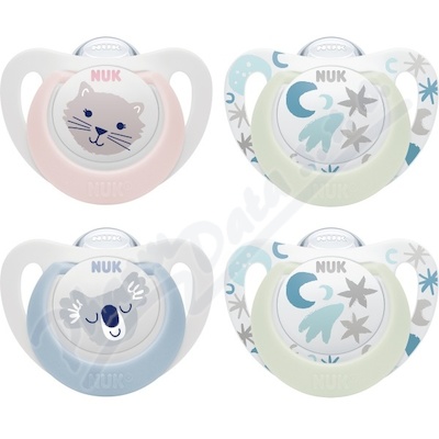 NUK dudlík STAR Day&Night 0-6m.2ks BOX 730692