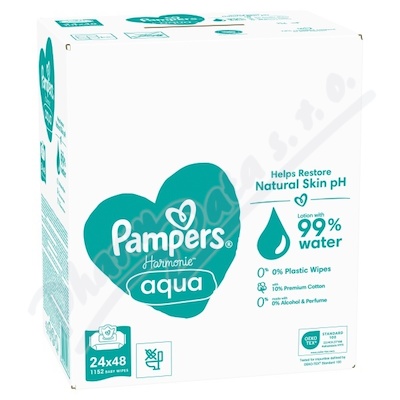 Pampers Harmonie Aqua čistící ubrousky 24x48ks