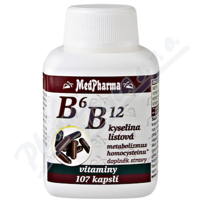 MedPharma B6 B12+kyselina listová cps.107