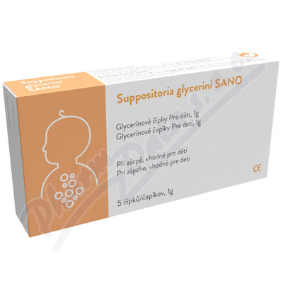 Supp.glycerini SANO Glycerín.čípky Pro děti 1g 5ks