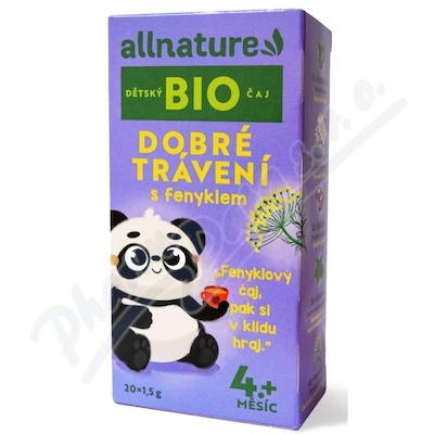 Allnature Děts.čaj Dobré tráv.fen.BIO 20x1.5g 4M+