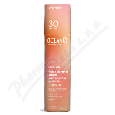 ATTITUDE Oceanly Tónující třpytivý krém SPF30 30g