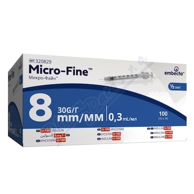 Embecta Micro-Fine U-100 inz.střík.8mm 0.3ml 100ks