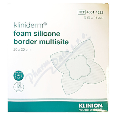 Kliniderm sil.pěn.krytí okr.Multisite 20x20cm 5ks
