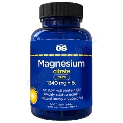 GS Magnesium citrate pure 1340mg+B6 tbl.70+30
