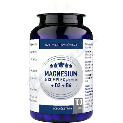 Magnesium 5 complex premium + D3 + B6 cps.100
