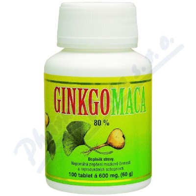 HEMANN Ginkgo maca bylin.tablety 100 tbl.á 600mg