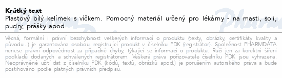 Kelímek s víčkem 200ml bílý Č+N Mosten