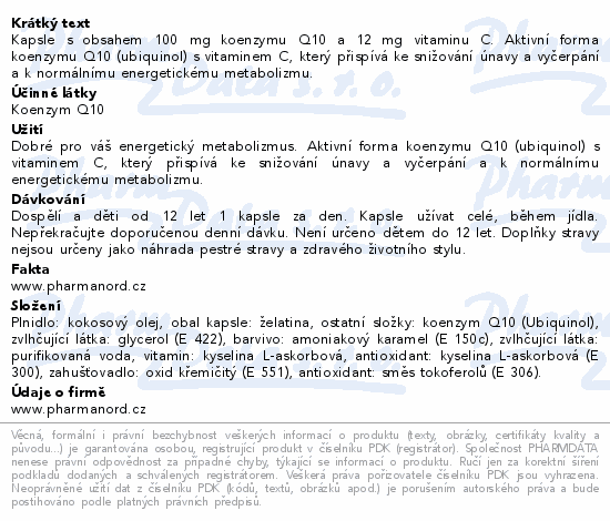 Bioaktivní Q10 Uniqinol 100mg cps.30