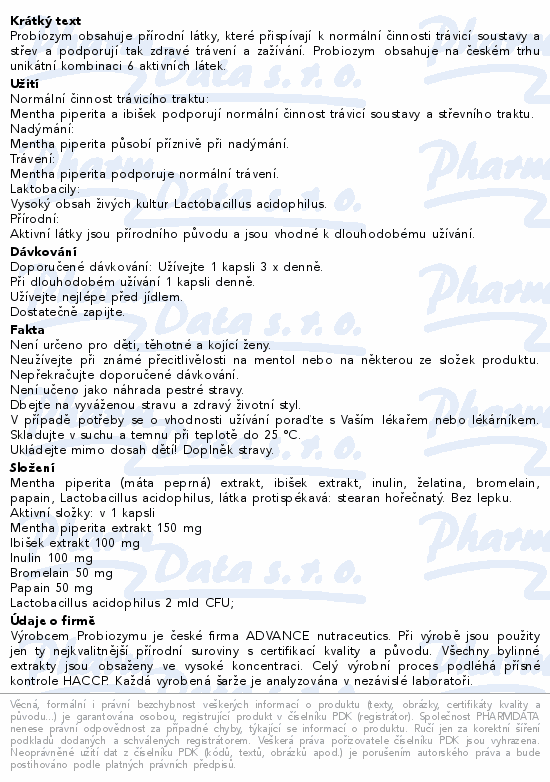 ADVANCE Probiozym trávení cps.60