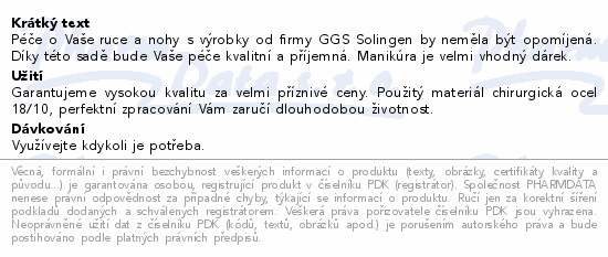 Manikura a pedikura set 23dílů GGS Solingen NO 319