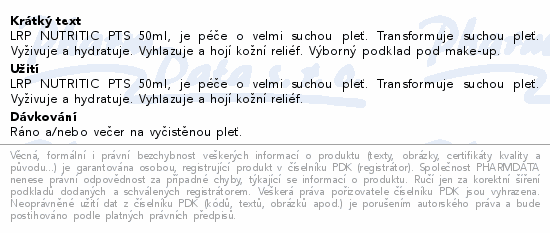 LA ROCHE-POSAY NUTRITIC velmi suchá pleť 50ml