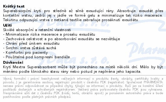 Mextra Superabsorbent absorp.krytí 10x20cm 10ks