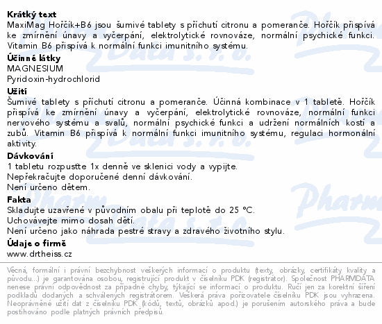 MaxiMag Hořčík+B6 šumivé tbl.2+1 ZDARMA 3x20 tbl.