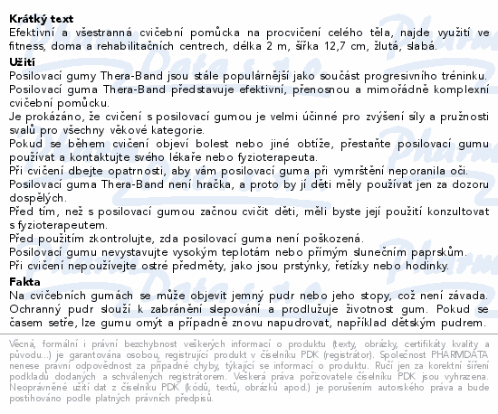 TheraBand Posilovací guma 2m žlutá 1.3kg