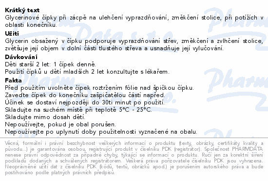 Glycerinové čípky dětské 12x1.0g Dr.Müller