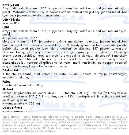 B17 Amygdalin Forte tbl.45+15