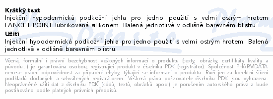 Inj.jehla TERUMO 30Gx1/2 0.30x13mm žlutá 100ks