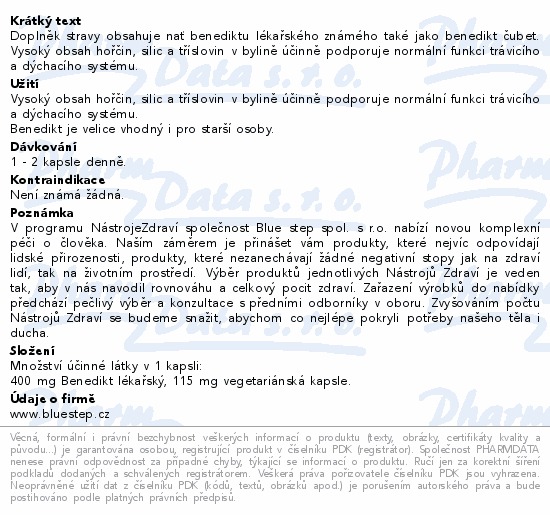 Nástroje Zdraví Benedikt extra cps.75