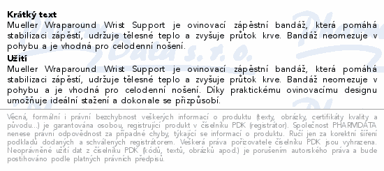 Mueller Wrist Support bandáž zápěstí