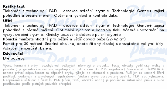 Microlife Tlakoměr BP A2 Classic Accur.dig.+adapt.