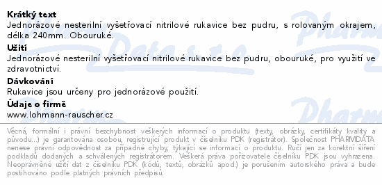Rukavice vyš.Sempercare Nitril nepudrové S 100ks