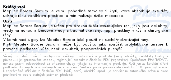 Mepilex Border Sacrum krytí 16x20cm 5ks