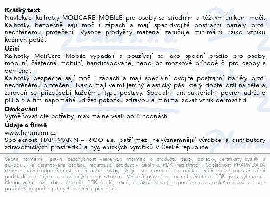 MoliCare Mobile Inkontinanční kalhotky 8kap S14ks