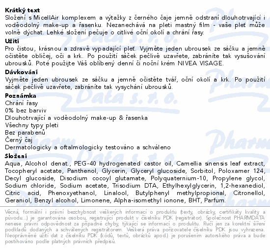 NIVEA MicellAIR Expert odlič.ubrousky 20ks 88547