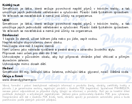 Dr.Candy Pharma Simethicon 80 cps.mol.50x80mg