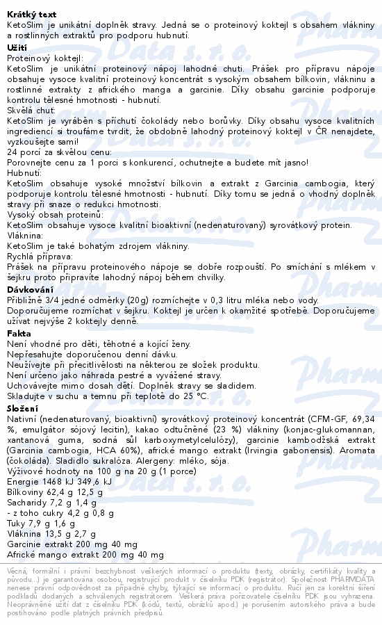 ADVANCE KetoSlim protein čokoláda 480g