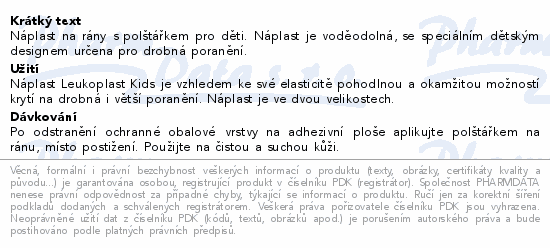 Leukoplast Kids náplast 2 vel. 12ks