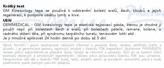 GemMedical kinesiology tape 5cmx5m fialový