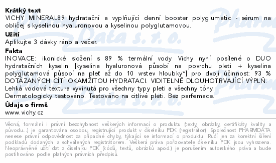 VICHY MINÉRAL 89 daily booster 75ml