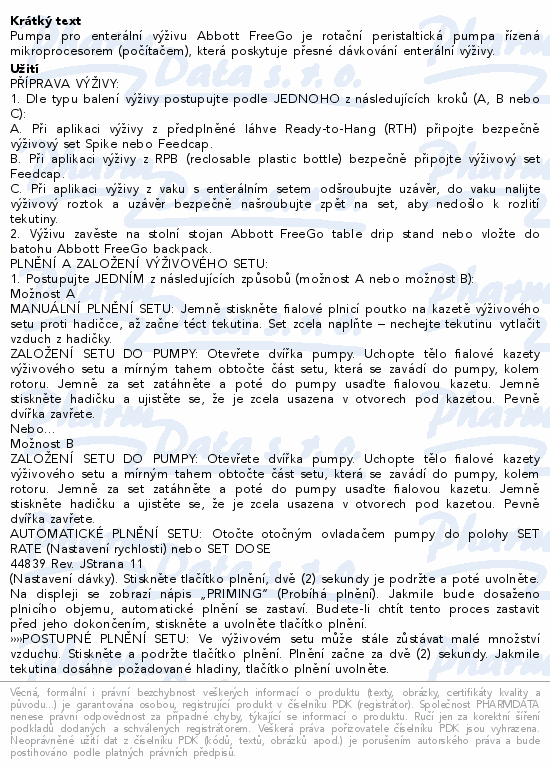 Freego Enteral feeding pump