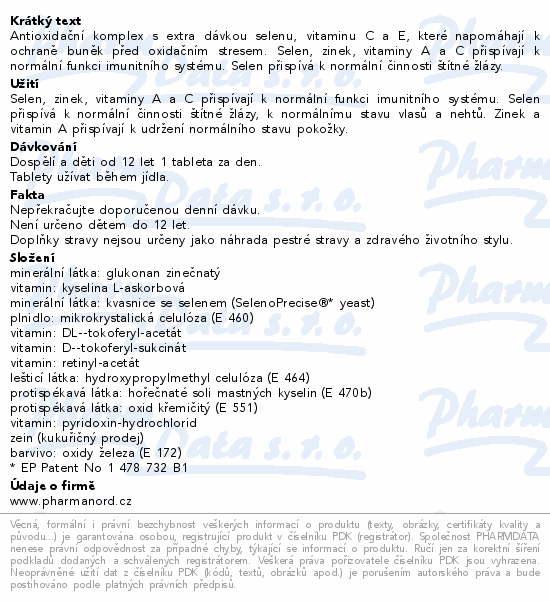 Pharma Nord Bioaktivní Selen+Zinek FORTE tbl.60